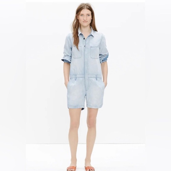 Madewell Chambray Romper, XS - Picture 2 of 6